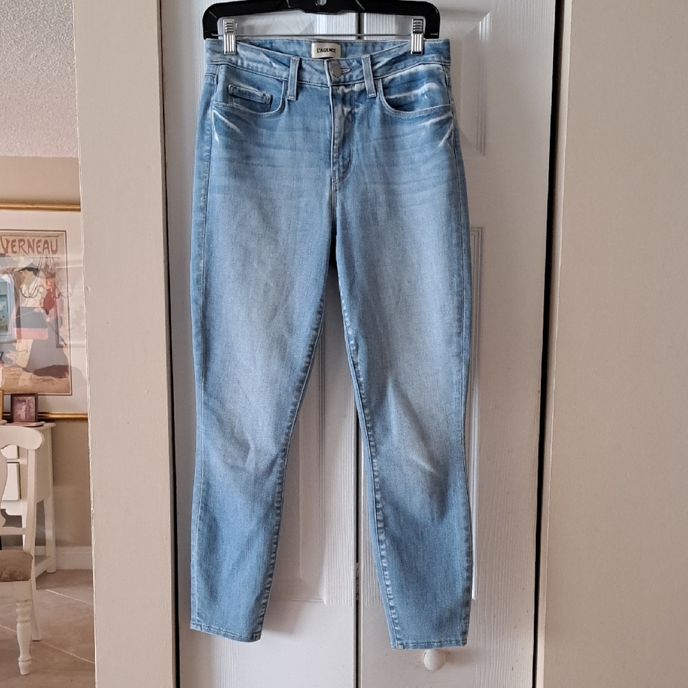 L'agence Margot Highrise Skinny Jean Light Wash Sz 27 Excellent